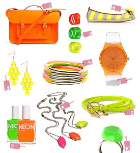 Neon accessories.