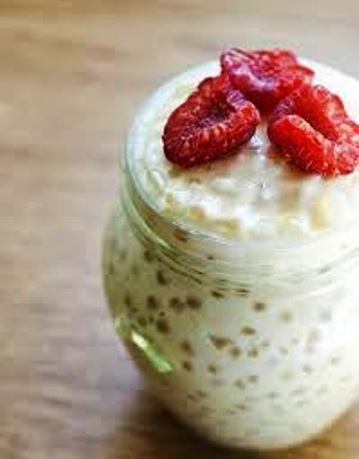 Raspberry Honey Tapioca Pudding