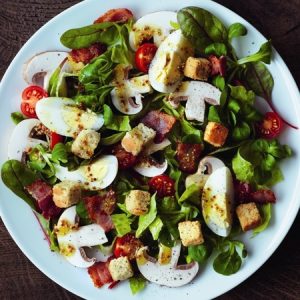 bacon-egg-and-mushroom-salad