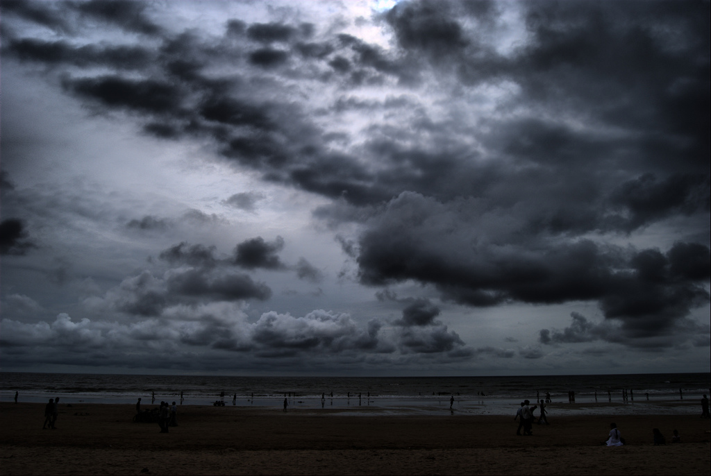 juhu beach in the rains