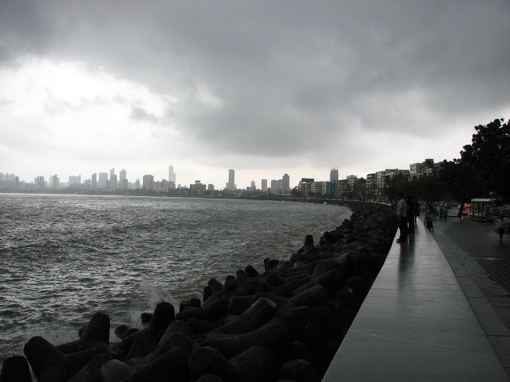 marine drive in the rains