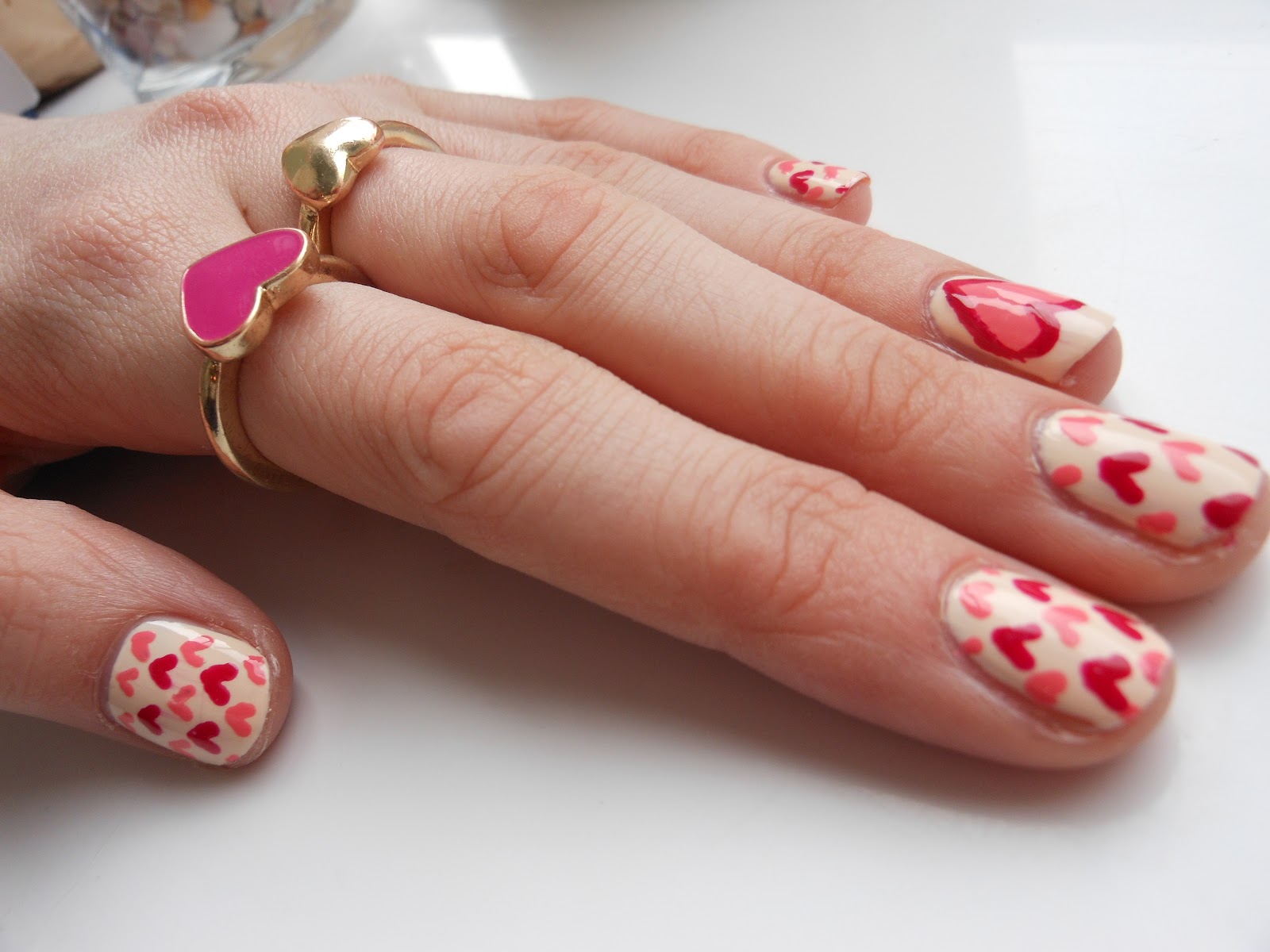 6. Hand Drawn Pink Heart Nail Design - wide 5