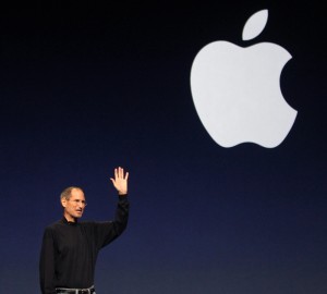 Image: Apple Inc. CEO Steve Jobs gives a wave at the conclusion of the launch of the iPad 2 on stage during an Apple event in San Francisco