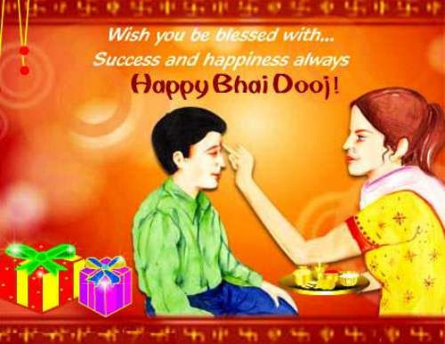 Vector illustration of Bhai Dooj with creative background with diyas  hanging. Brother Sister sacred festival of bonding their love Stock Vector  Image & Art - Alamy