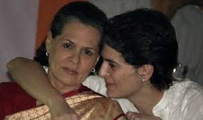 Priyanka Gandhi with her mother Sonia Gandhi