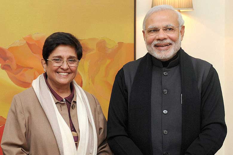 Kiran Bedi and Narendra Modi